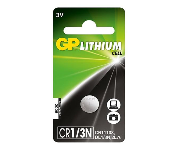 GP Lithium Coin Batteries CR1/3N