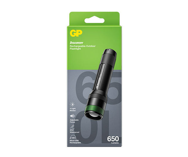 GP Discovery CR41 Rechargeable Torch (650 Lumen) with 1 18650