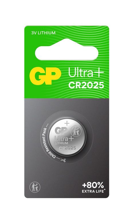 GP Ultra+ Lithium Button CR2025 (DL2025)