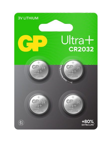 GP Ultra+ Lithium Button CR2032 (DL2032)
