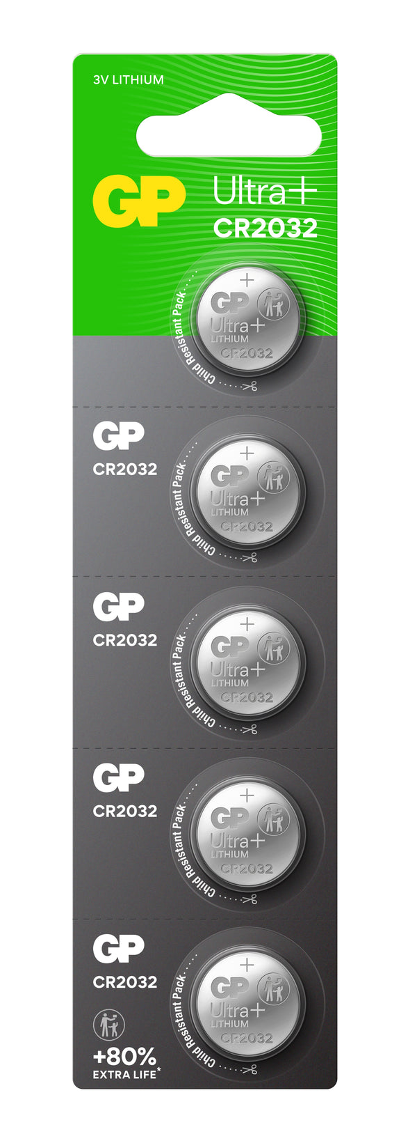GP Ultra+ Lithium Button CR2032 (DL2032)