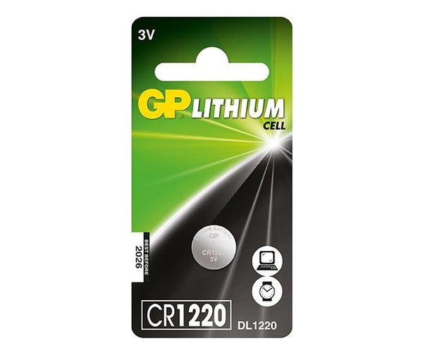 GP Lithium Coin Batteries CR1220