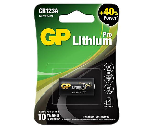 GP Pro CR123A Lithium Battery